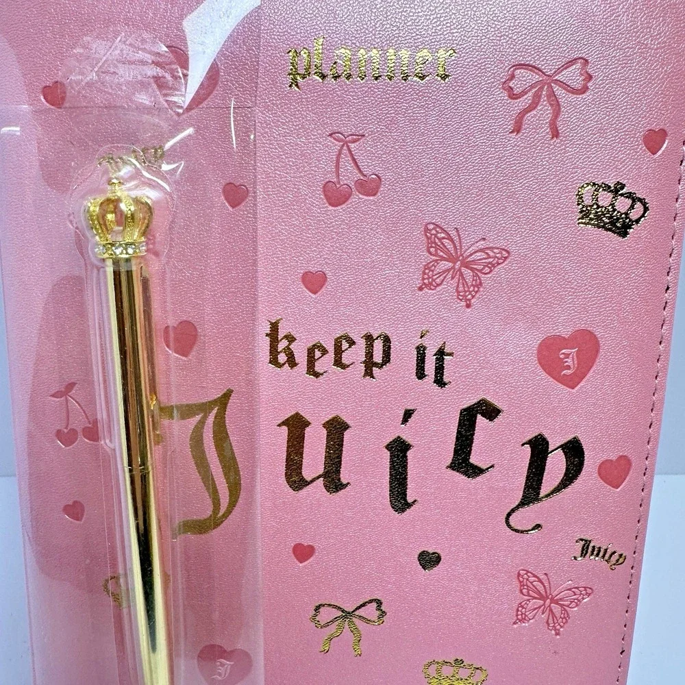 Juicy Couture 2026-2027 Zip Planner Journal Gold Crown Pen 18 Month New